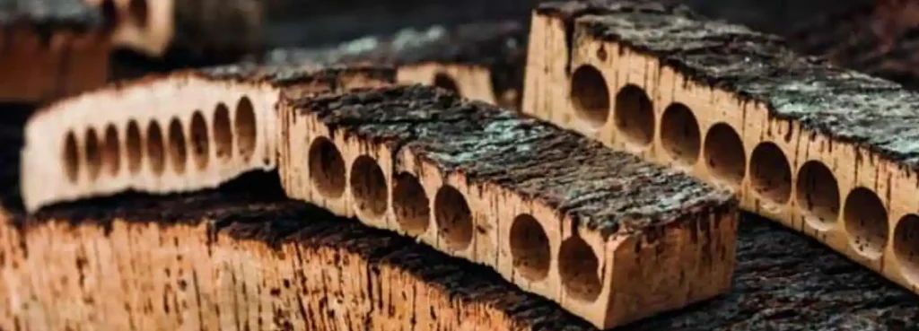 Raw cork from trees