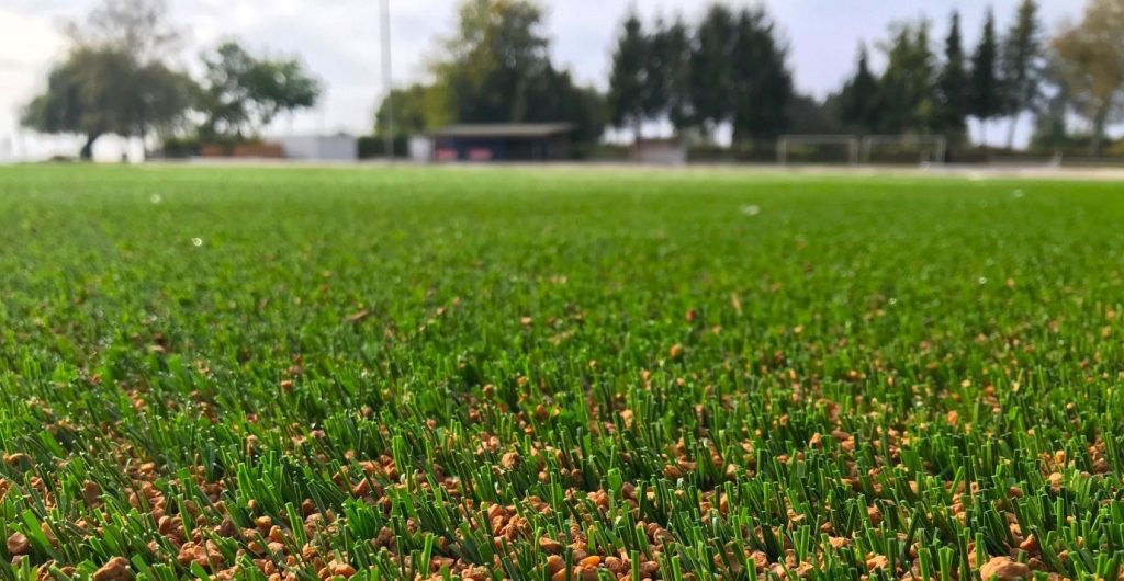Cork infilled 3G synthetic turf system
